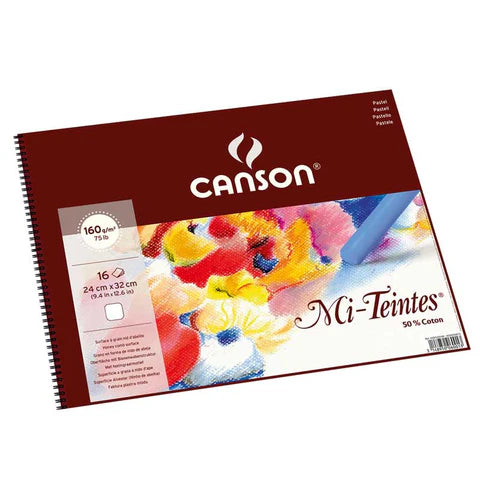 Canson Mi-Teintes® Pastel 160g pad - White sheets