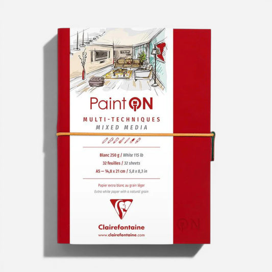 Clairefontaine PaintON Mixed Media Multi-Techniques RED Sketchbook 250gsm