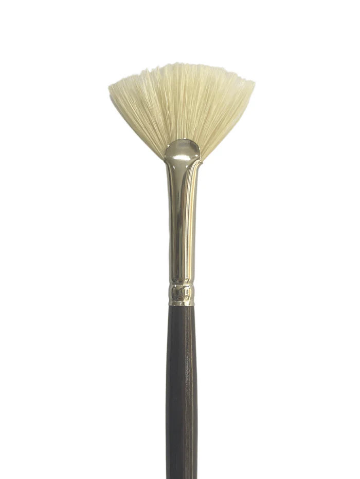 Museum S1180 Fan Brush Taklon/Hogs Bristle Blended Fibres
