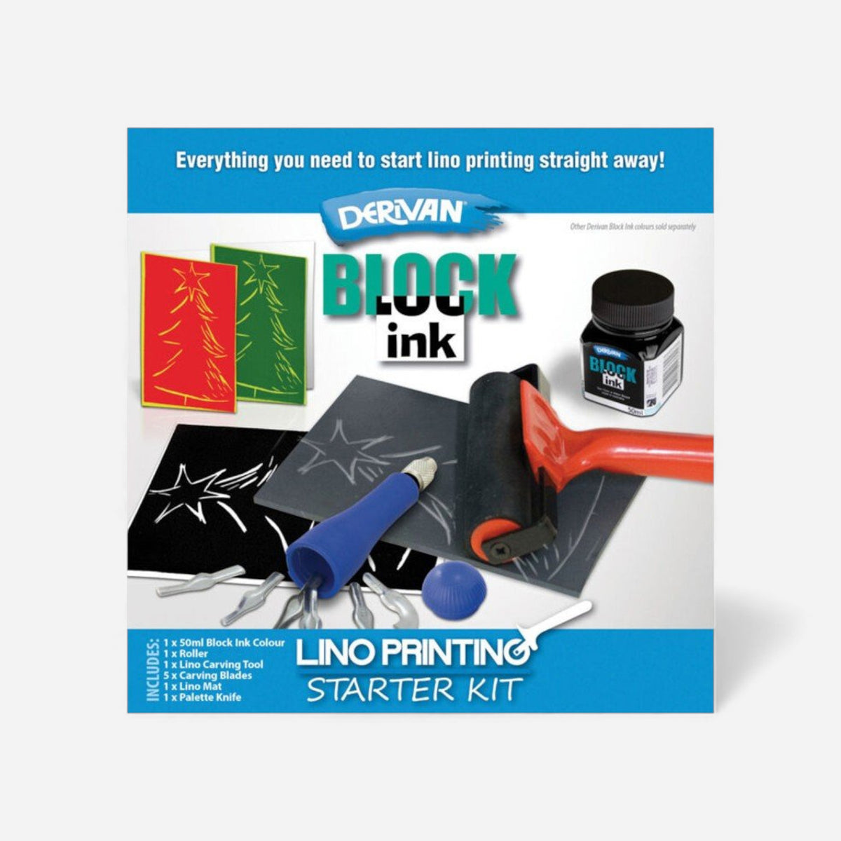 Derivan Block ink Lino Printing Starter Kit Set – Queenstown Art Supplies