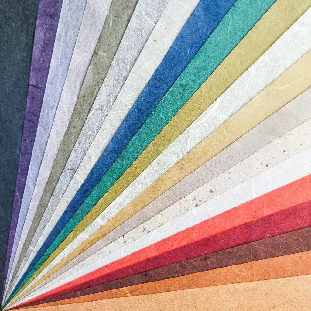 Kozo Studio Assorted A4 Earth Unryu Mulberry Paper Set 40 Sheets