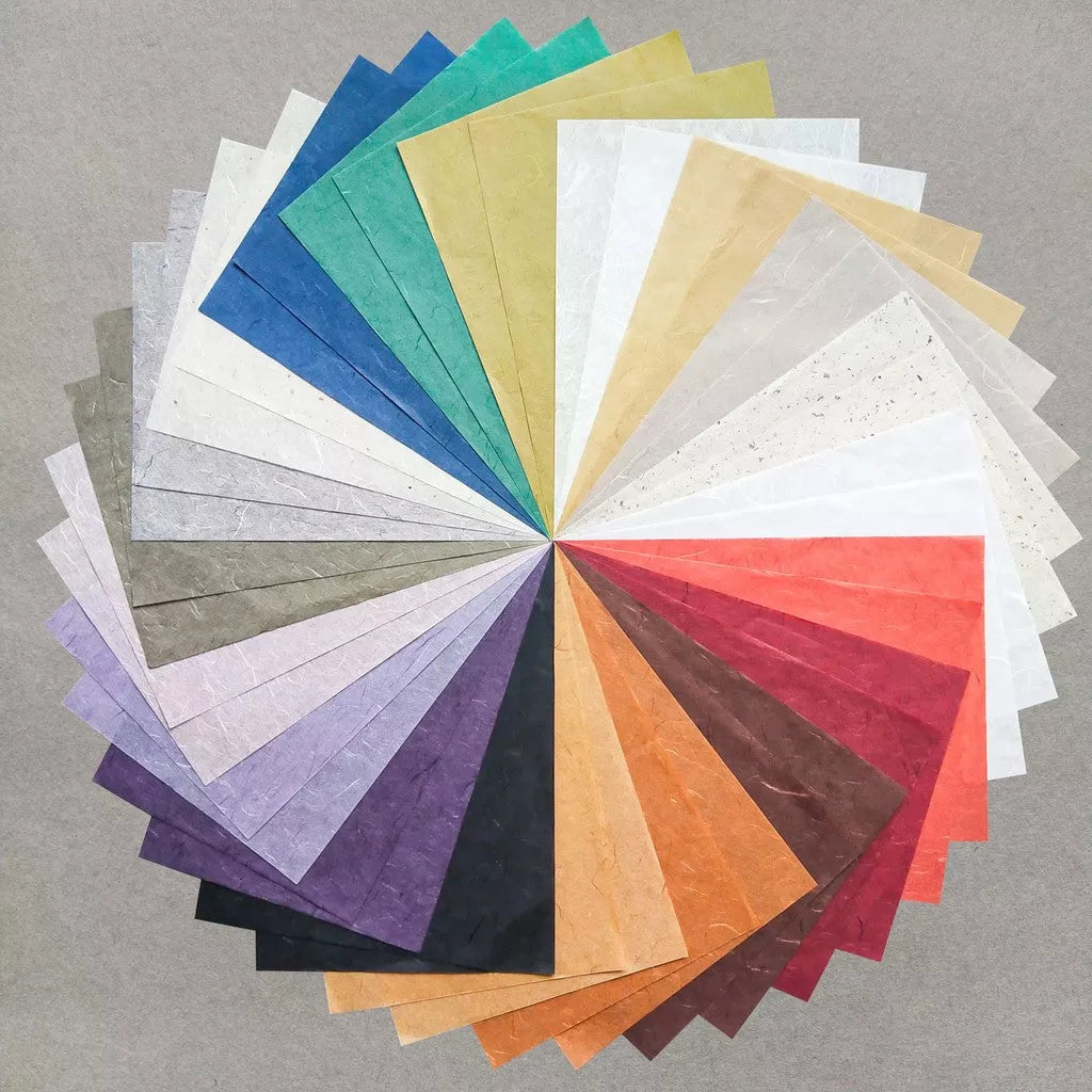 Kozo Studio Assorted A4 Earth Unryu Mulberry Paper Set 40 Sheets
