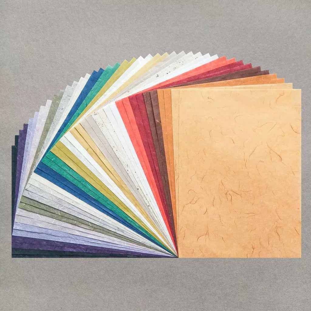 Kozo Studio Assorted A4 Earth Unryu Mulberry Paper Set 40 Sheets