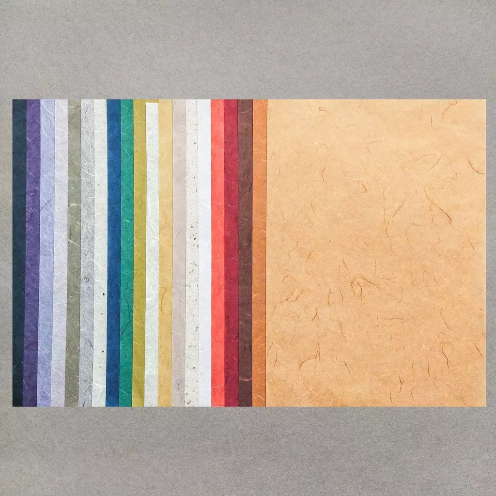 Kozo Studio Assorted A4 Earth Unryu Mulberry Paper Set 40 Sheets