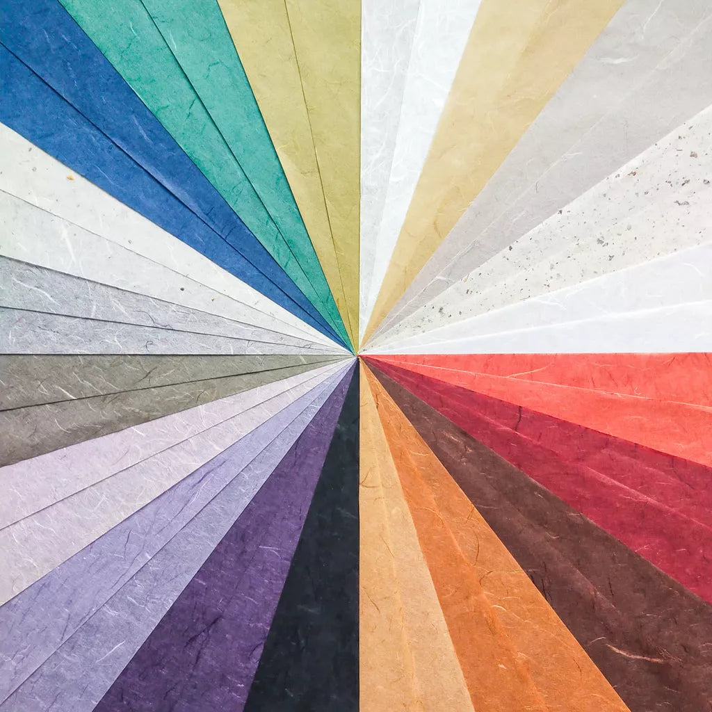 Kozo Studio Assorted A4 Earth Unryu Mulberry Paper Set 40 Sheets