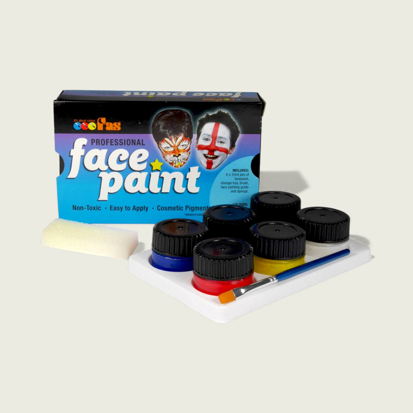 FAS Non-toxic Face Paint Set 6 colours