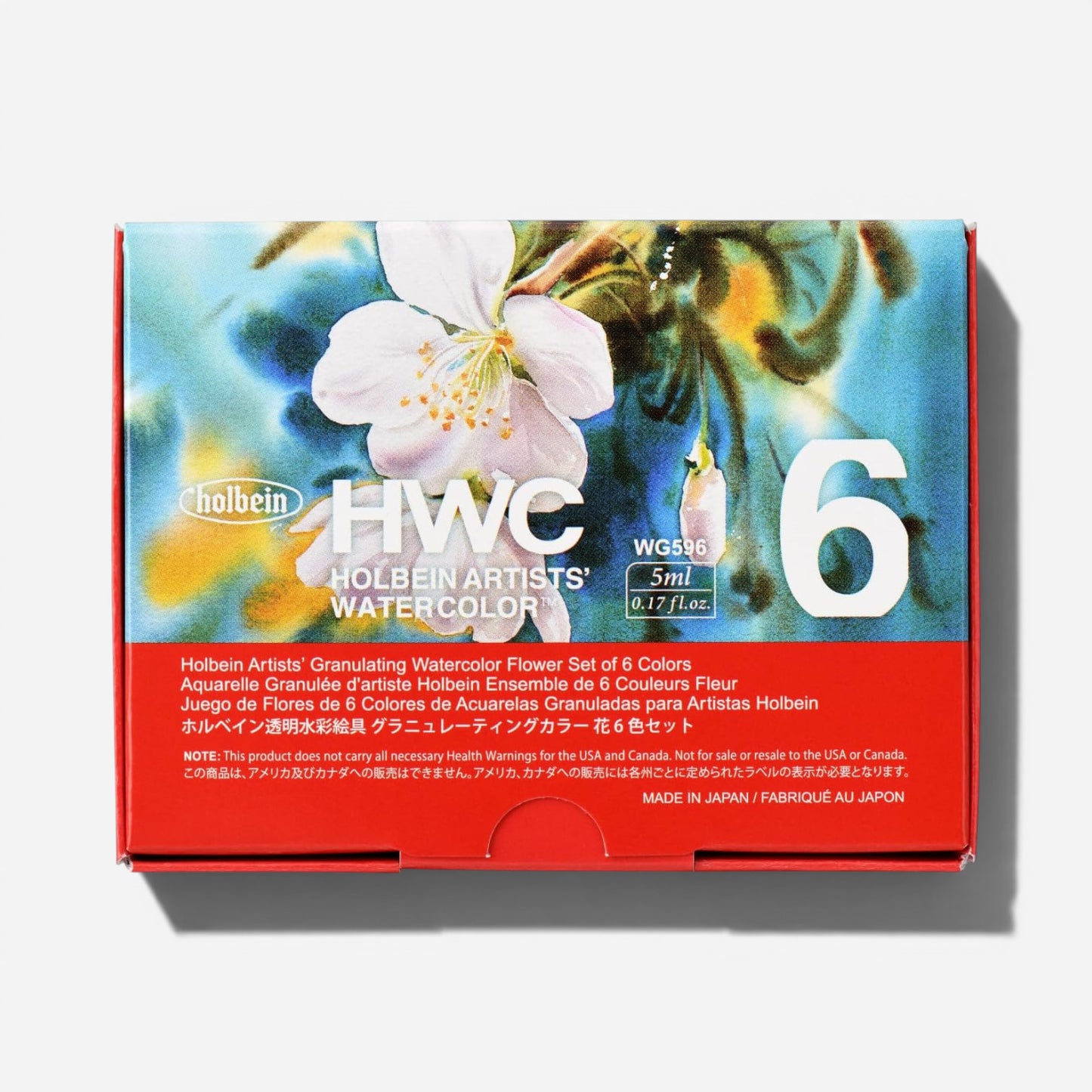 HWC Holbein Artists' Granulating Watercolour Flower Set 6