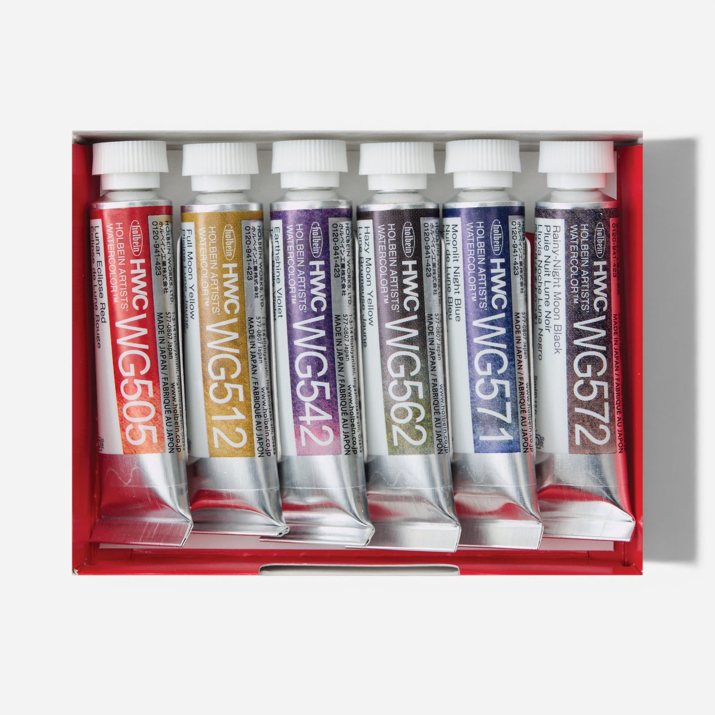 HWC Holbein Artists' Granulating Watercolour Moon Set 6