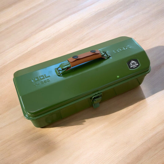 Forest Green metal tool box - Large