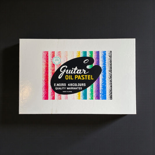 Vintage Japanese Guitar Oil Pastel Sets - 48 Small Sticks