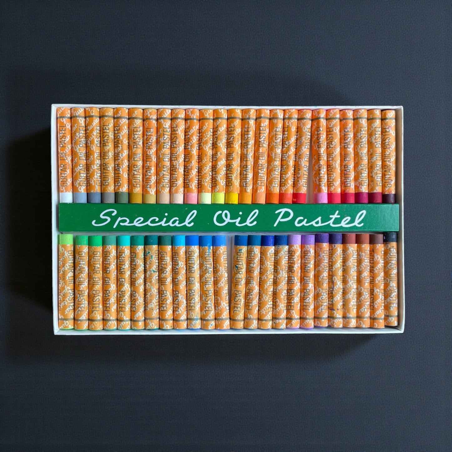 Vintage Japanese Guitar Oil Pastel Sets - 48 Small Sticks