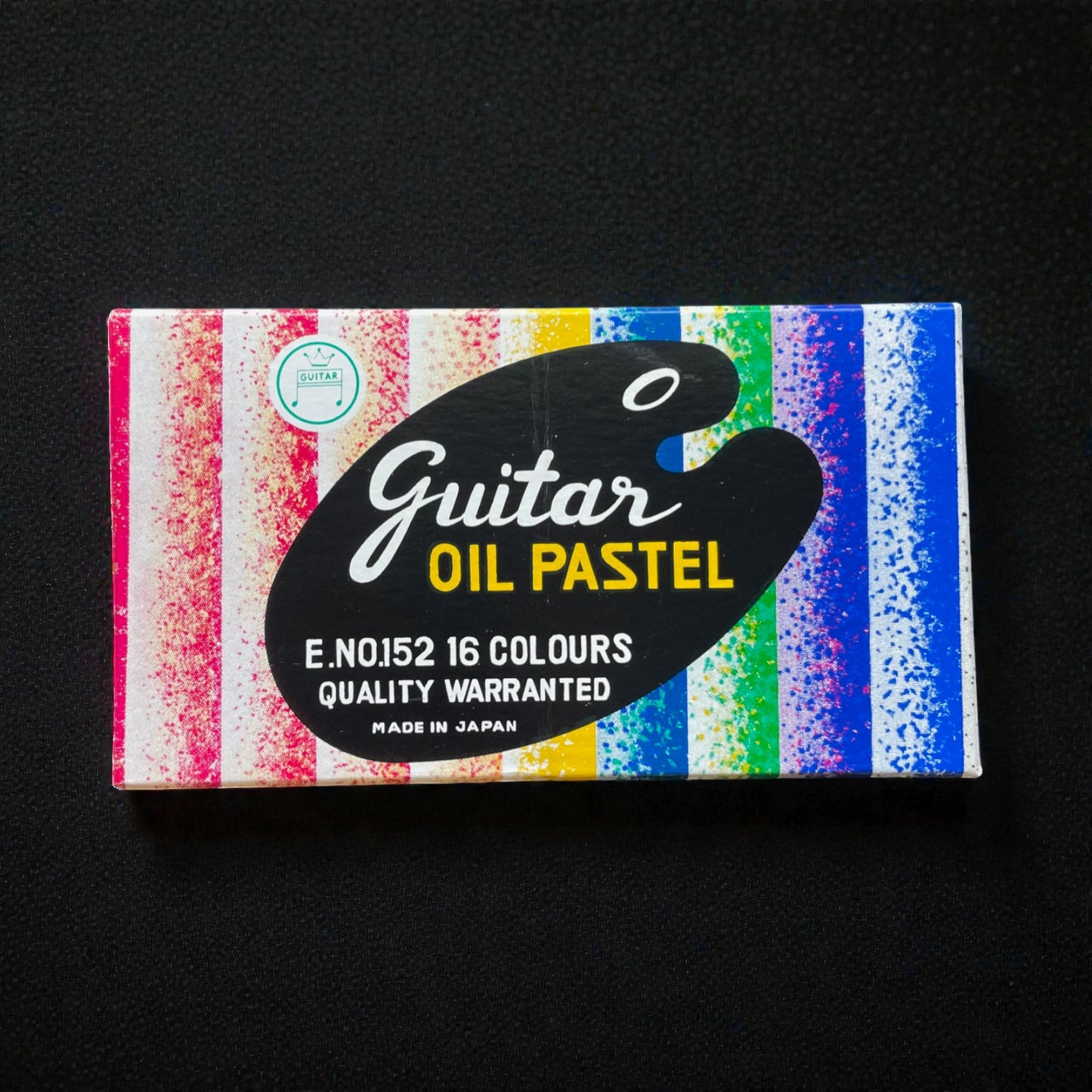 Vintage Japanese Guitar Oil Pastel Sets - 16 Small Sticks