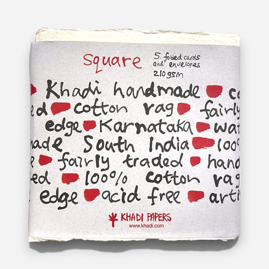 Khadi Paper Handmade 100% Cotton Card & Envelope Pack