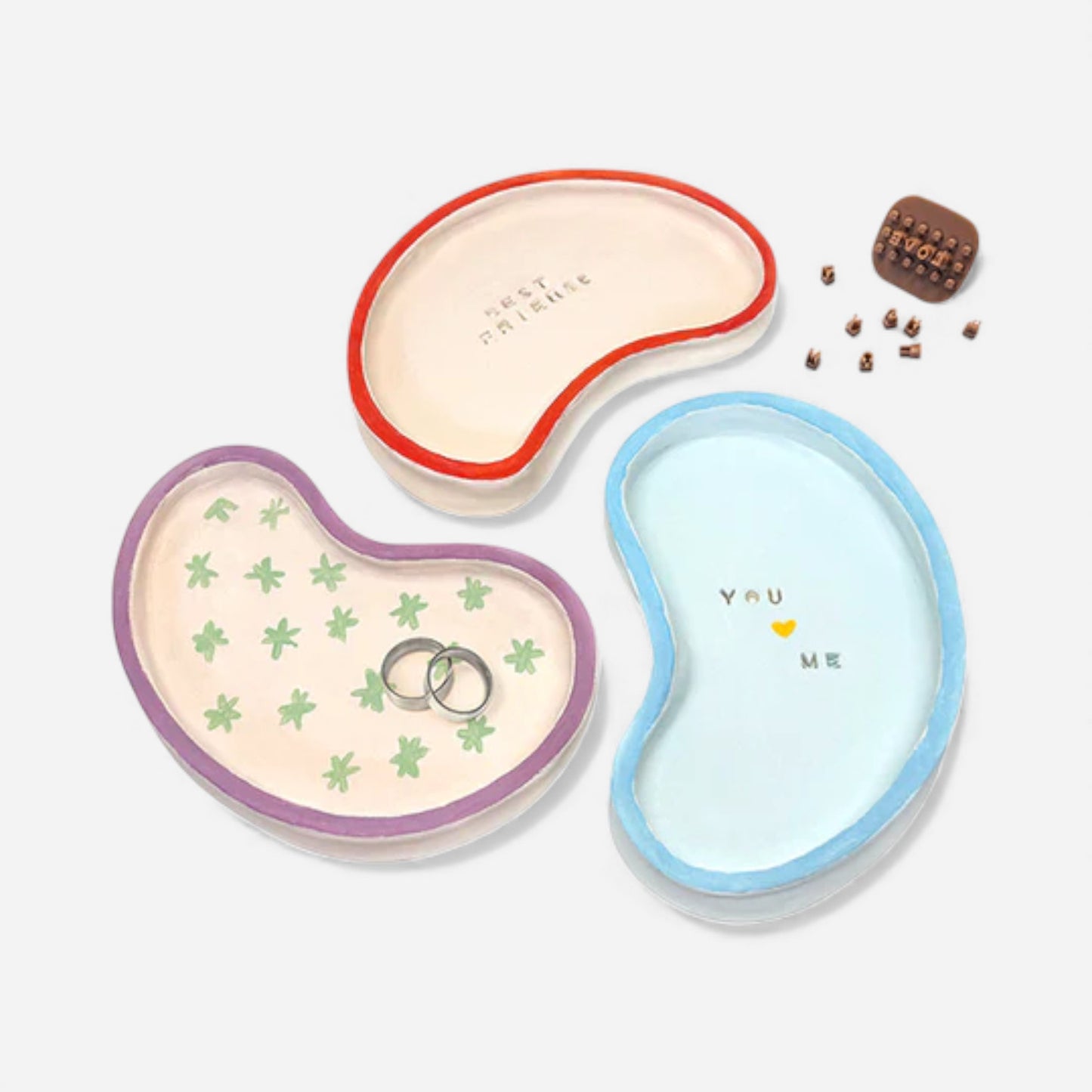 Jovi DIY Pottery Clay Kit - Air-Dry & Letter Stamps