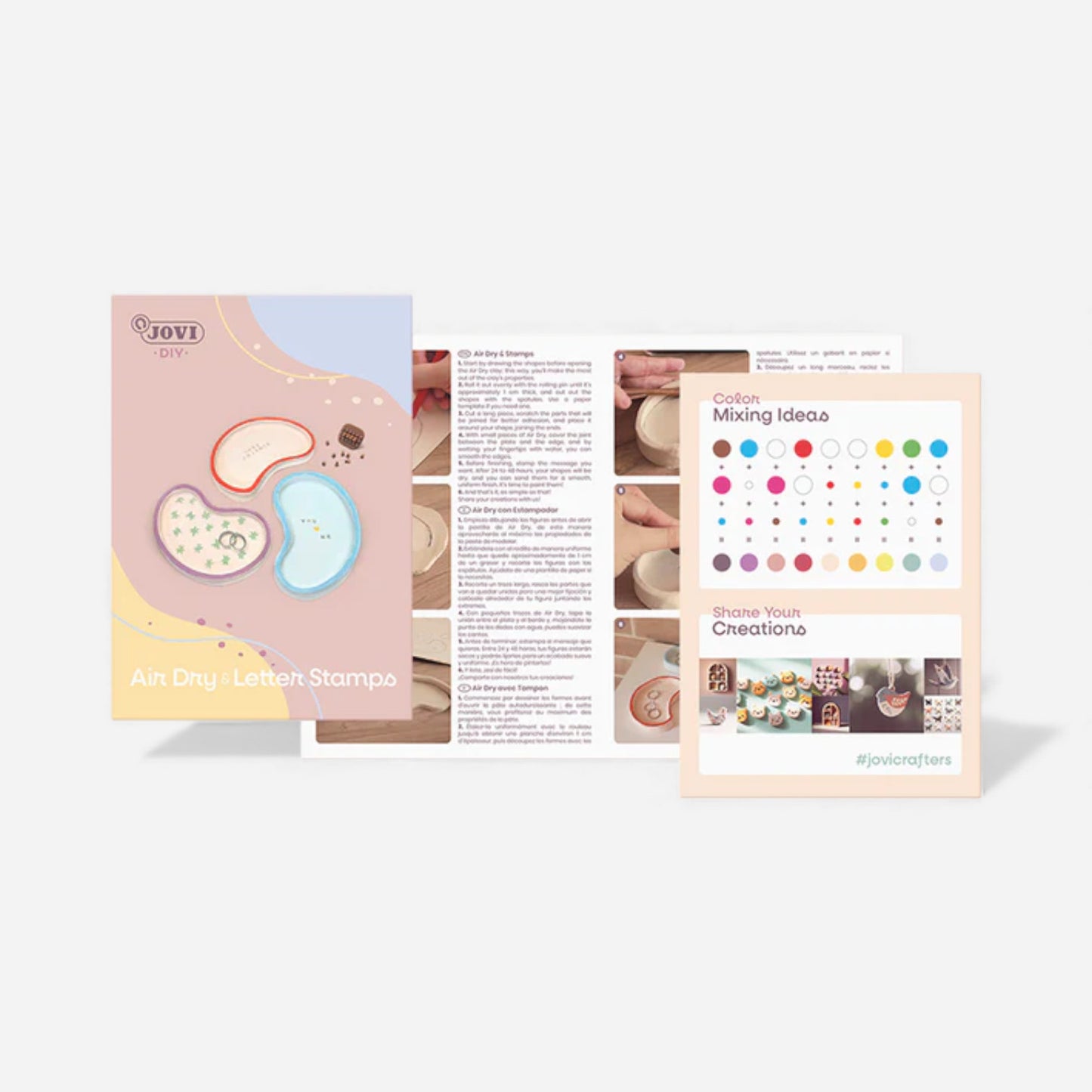 Jovi DIY Pottery Clay Kit - Air-Dry & Letter Stamps