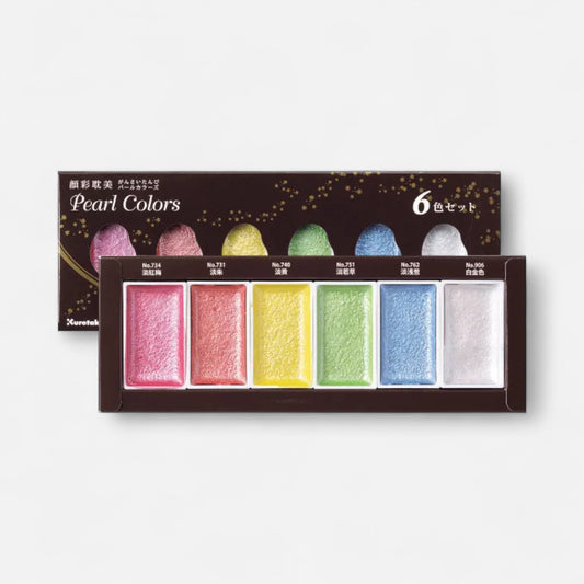 Kuretake Gansai Tambi™️ Pearl Colours Metallic Watercolour Set 6