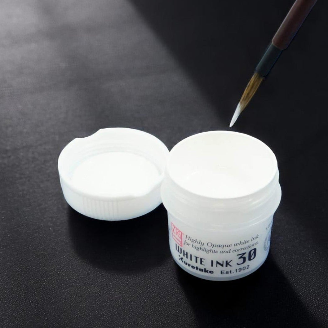 Kuretake ZIG White Drawing Ink 30 - 30ml pot