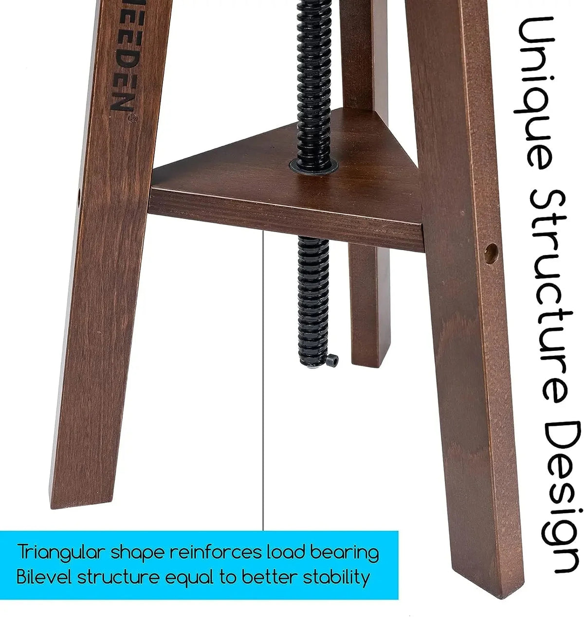 MEEDEN Wooden Adjustable Swivel Studio Stool