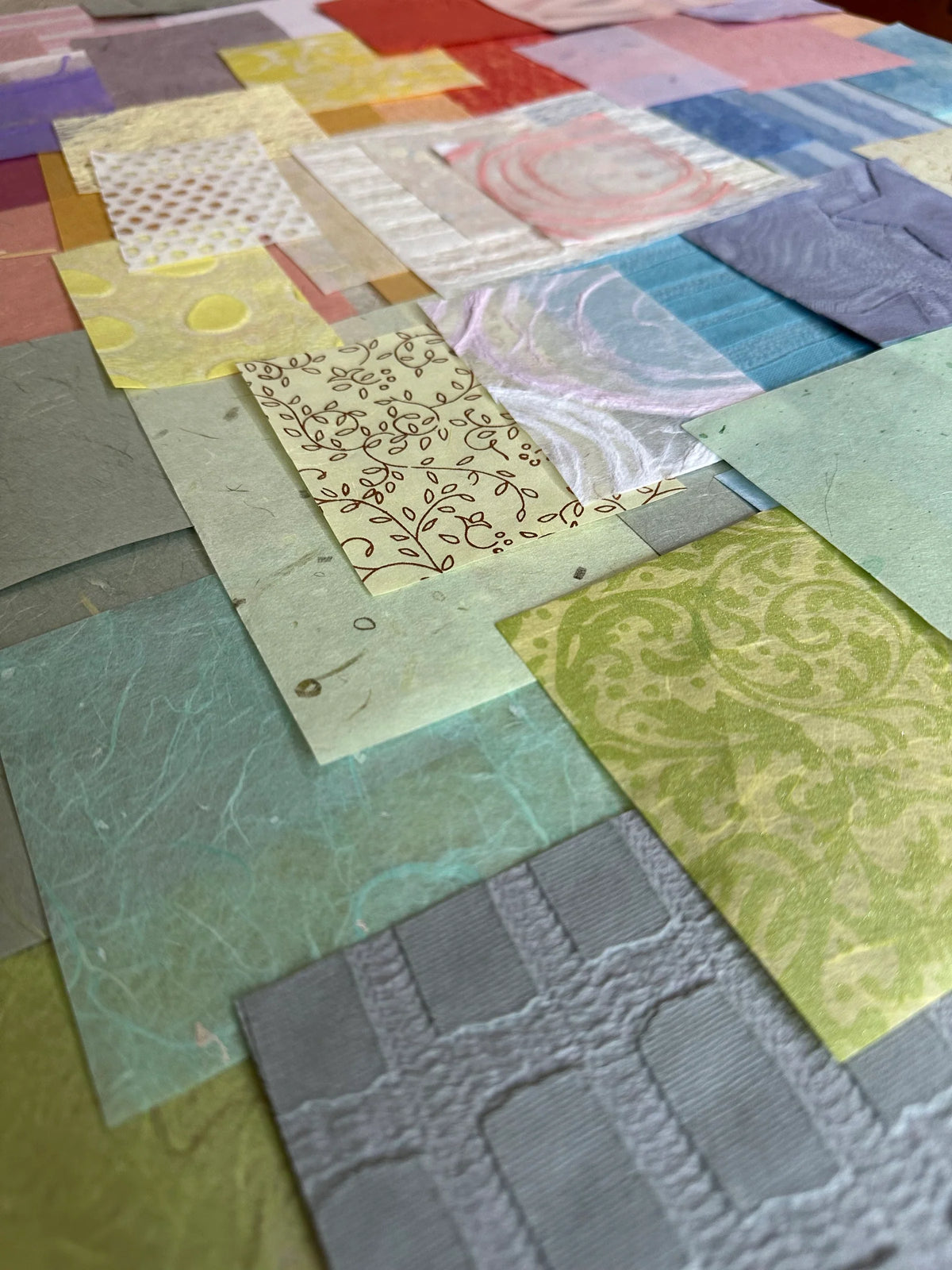 Kozo Studio Mulberry Paper Scrap Pack (100 Pieces) - Spring Pastel
