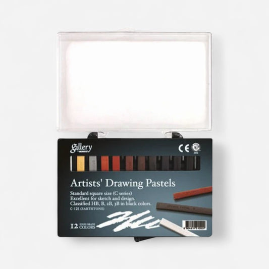 Artists' Hard-Pastel Set - Set of 12 x Earthtones