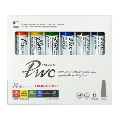 ShinHan Premium Watercolours (PWC) Sets 7.5ml x 6 Colours
