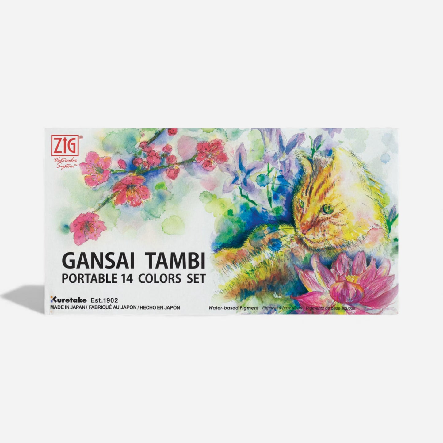 Kuretake GANSAI Portable 14 Colour Travel Set