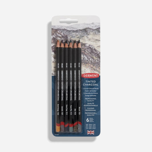 Derwent TINTED CHARCOAL 6 Pencil Set