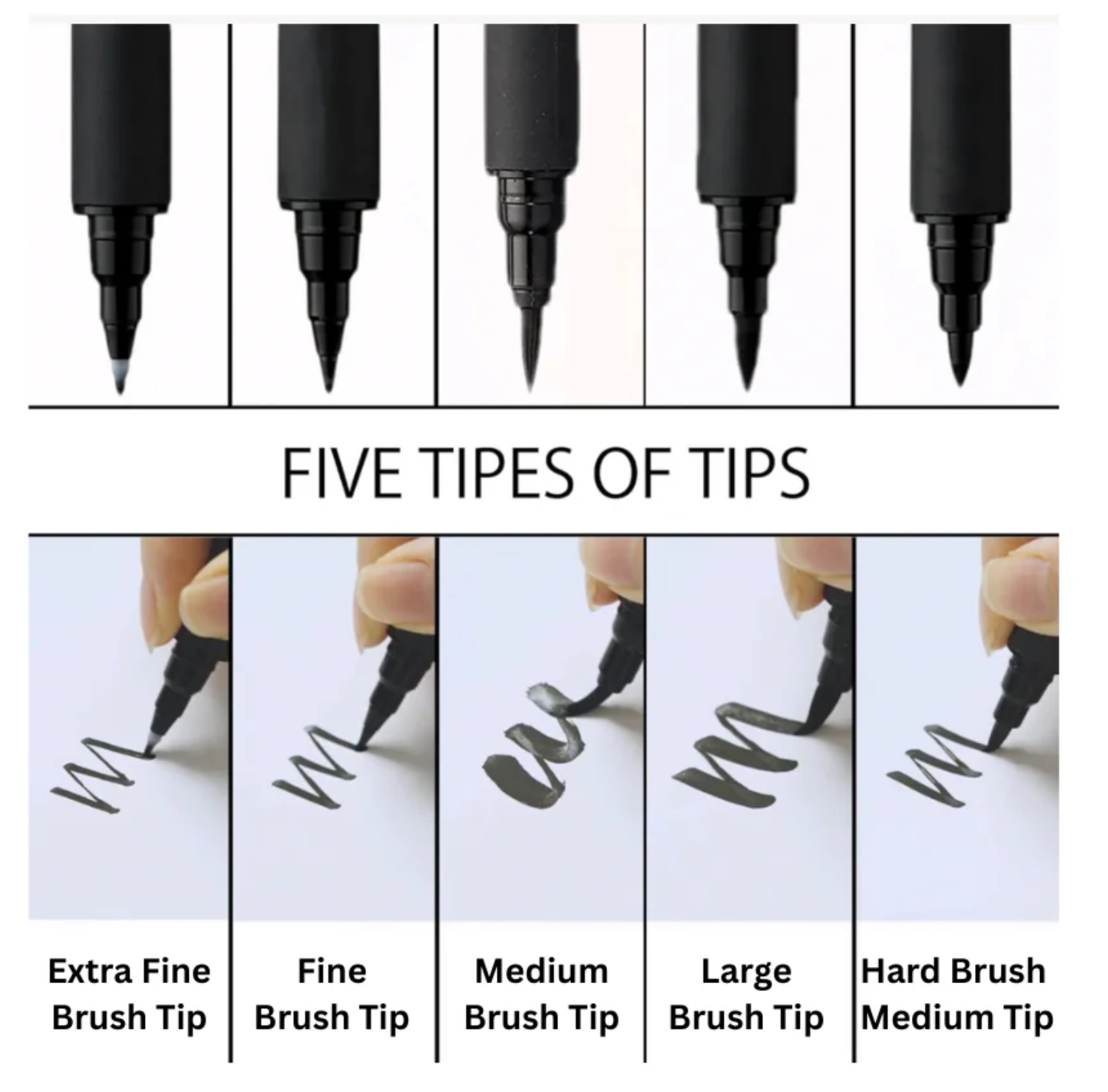 Kuretake Bimoji Fude Pen Set 5