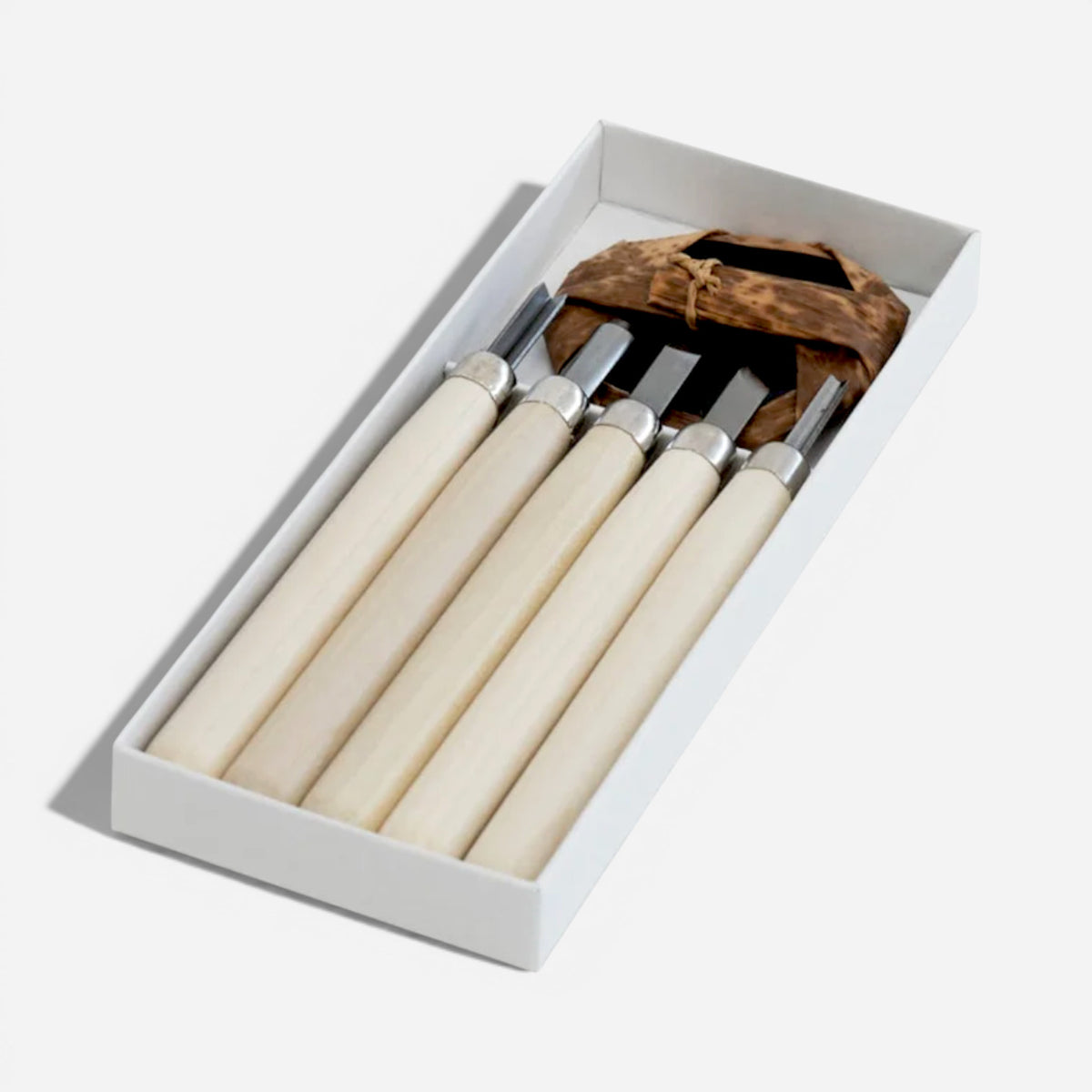 Maruichi Japanese Steel Lino & Wood Carving Tools Set of 5 with barren