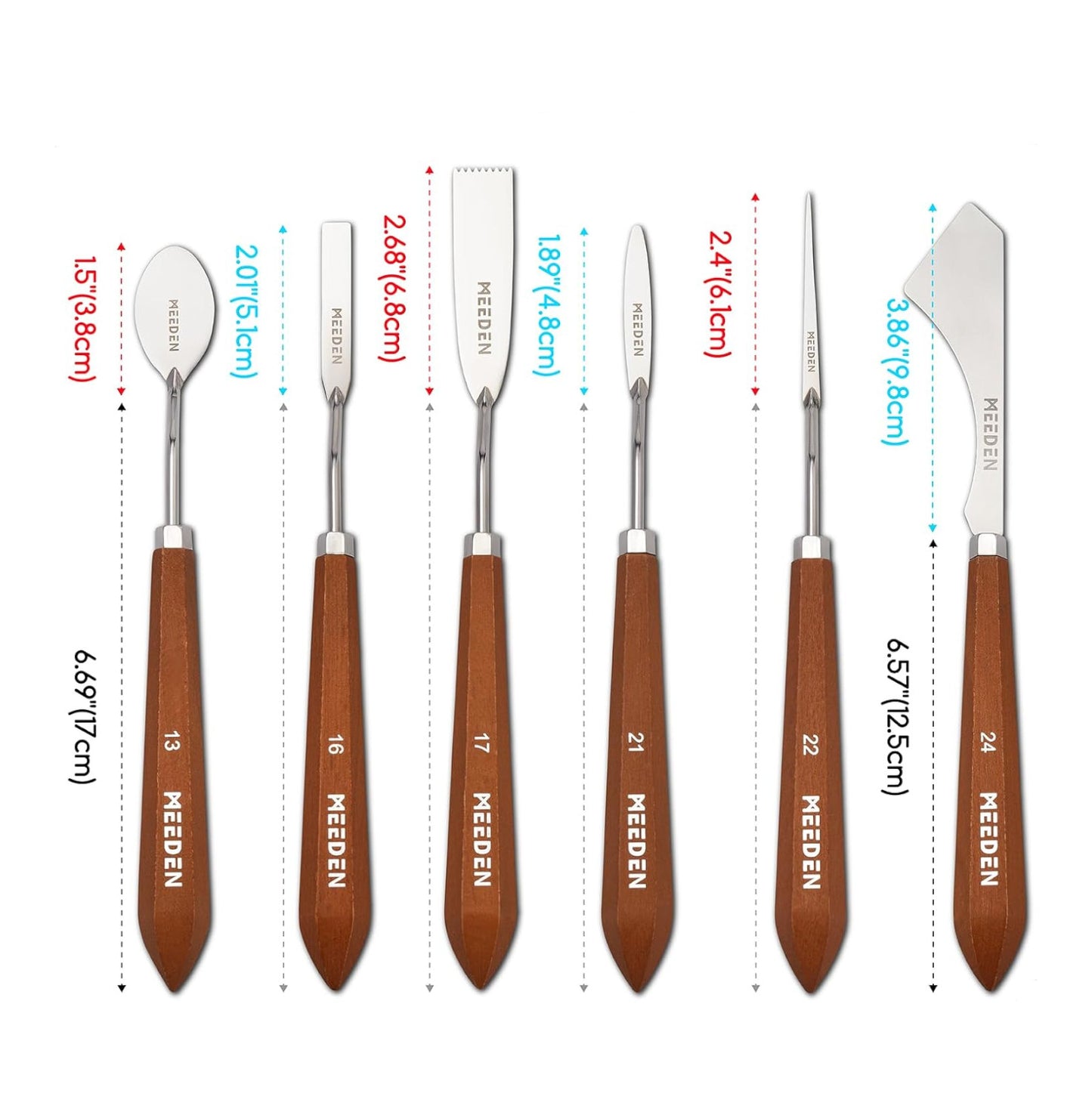 MEEDEN Premium Spatula Palette Knife Set 6