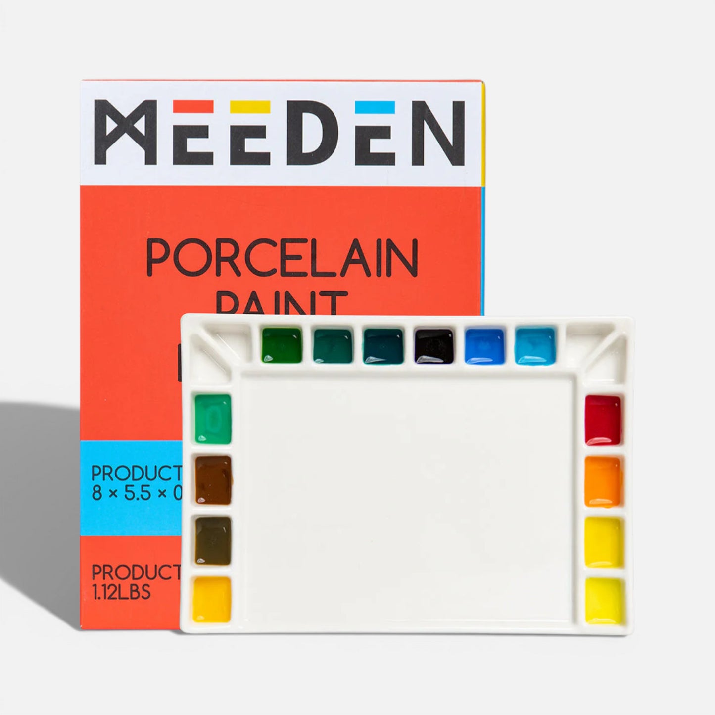 MEEDEN Porcelain Palette - 18 wells & 1 mixing well