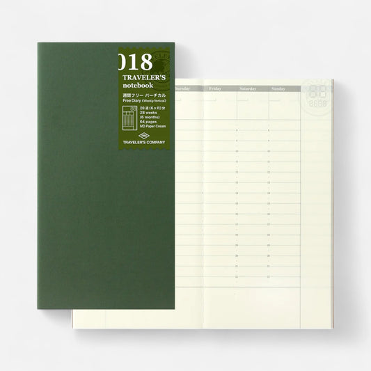 Traveler's Co. Notebook Refills - Weekly (Vertical)