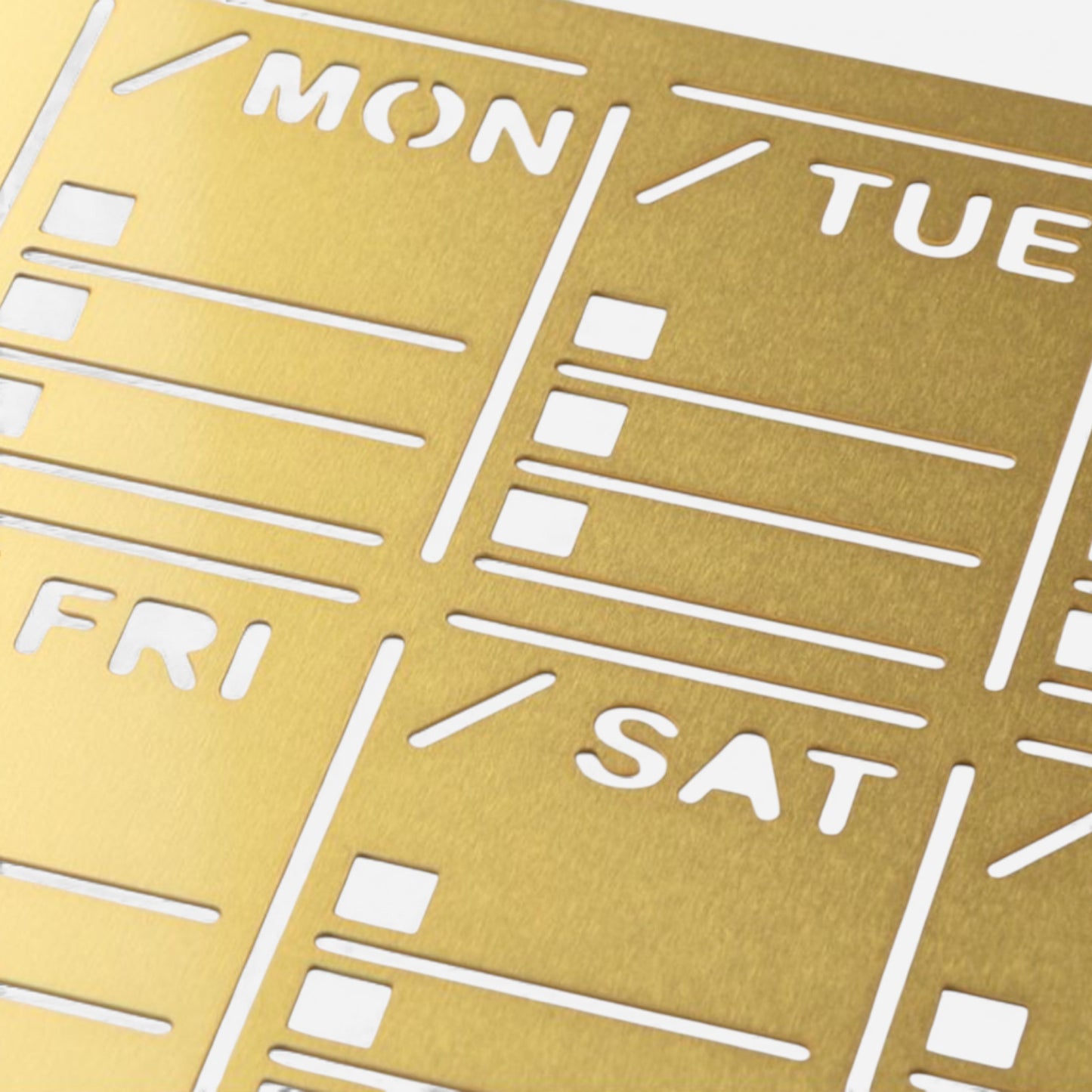 Midori® Brass Template - Weekly Diary