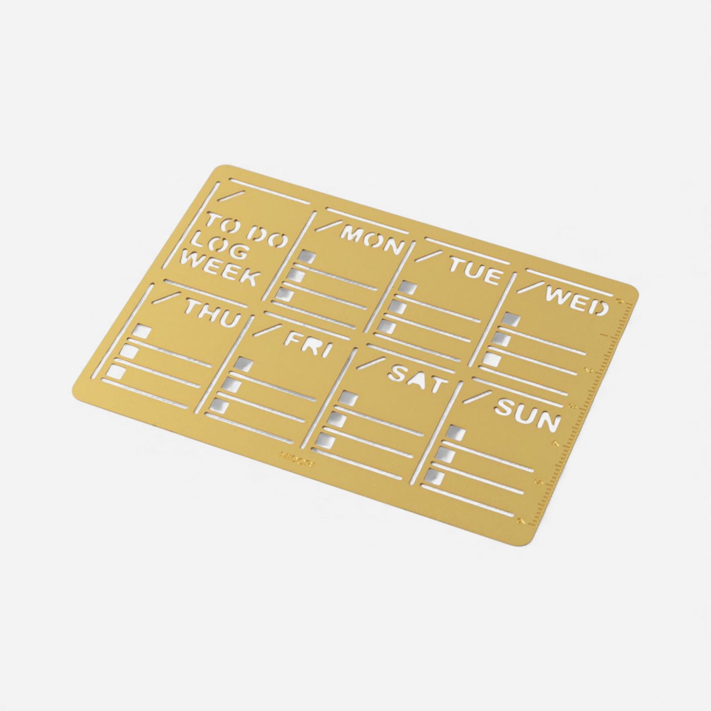 Midori® Brass Template - Weekly Diary