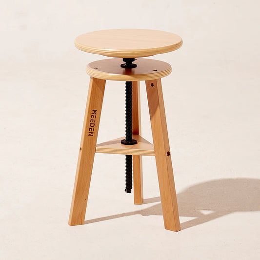 MEEDEN Wooden Adjustable Swivel Studio Stool
