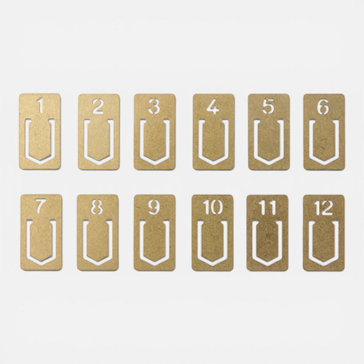Traveler's Co Notebook Brass Clip Set 12 Numbers