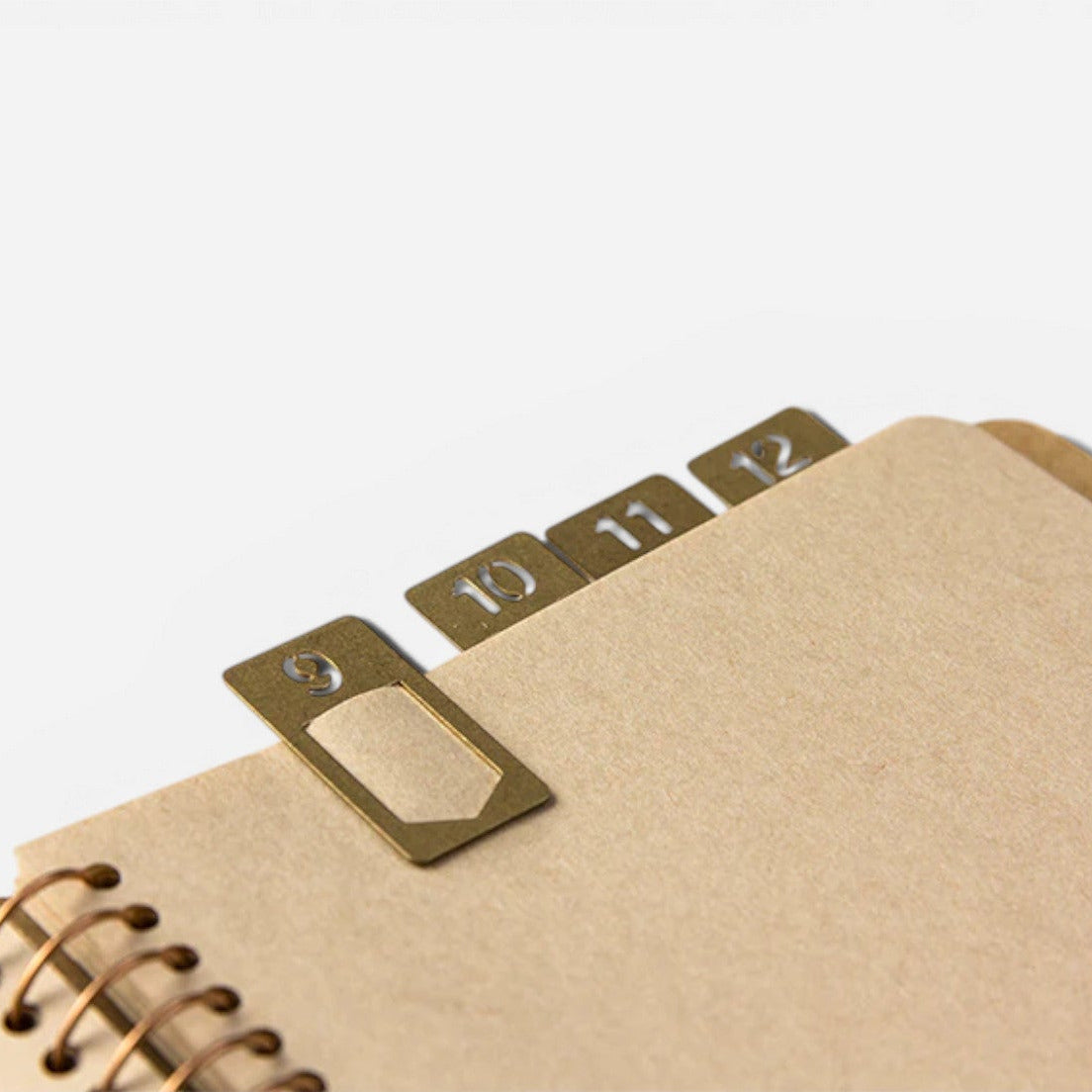 Traveler's Co Notebook Brass Clip Set 12 Numbers