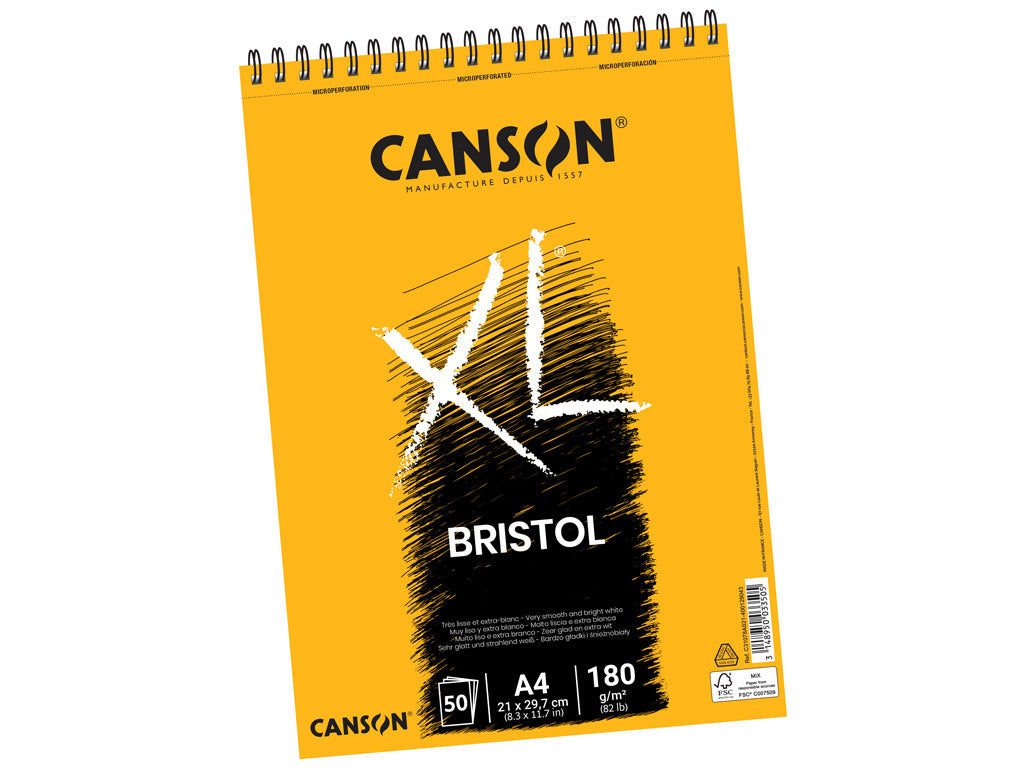 Canson XL Bristol Spiral Pad 50 sheets