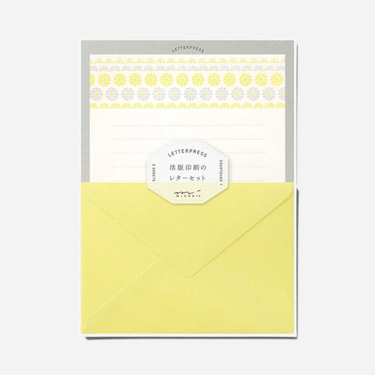 Midori® LETTERPRESS Writing Pad & Envelope Set