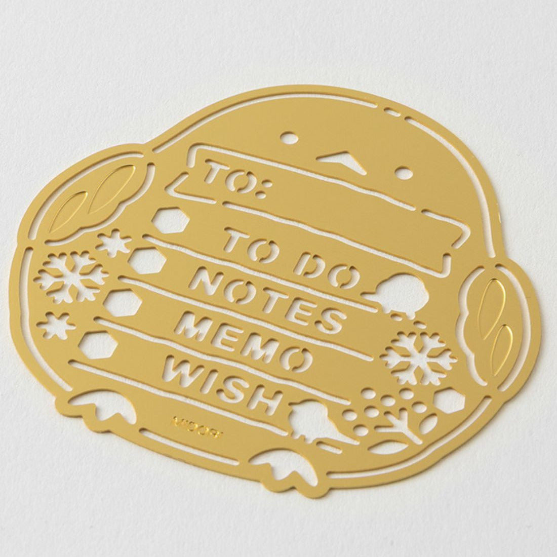 Midori® Brass Template - To-Do & Memo List Shimaenaga Bird