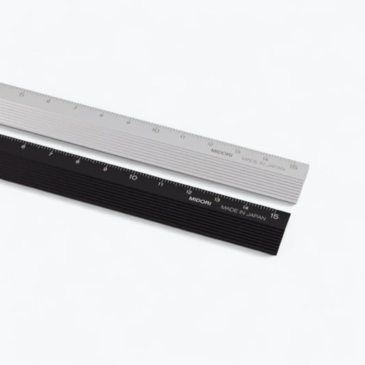 Midori® Aluminium 15cm Ruler Silver