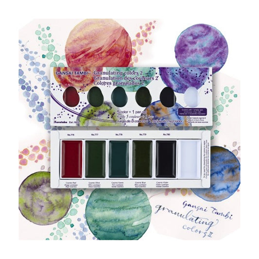 Kuretake Gansai Tambi™️ Granulating Watercolour Set II